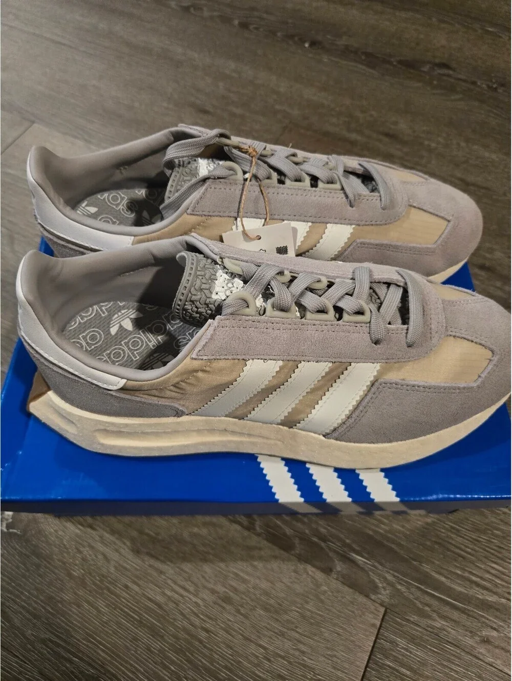 Adidas Retropy E5 Solid Grey Footwear White Men Size 9.5 Q47101 Boost Box
